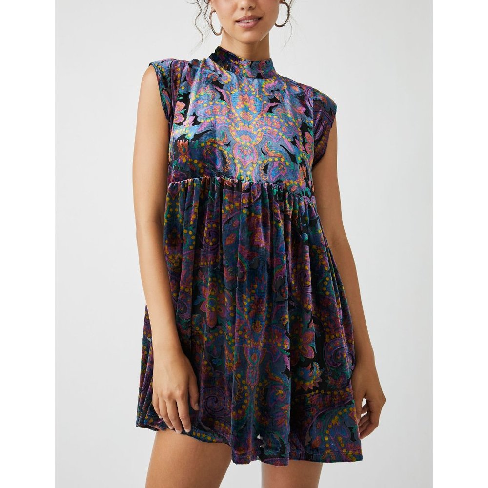 🆕 FREE PEOPLE All The Time Velvet Mini / Dark Night Combo